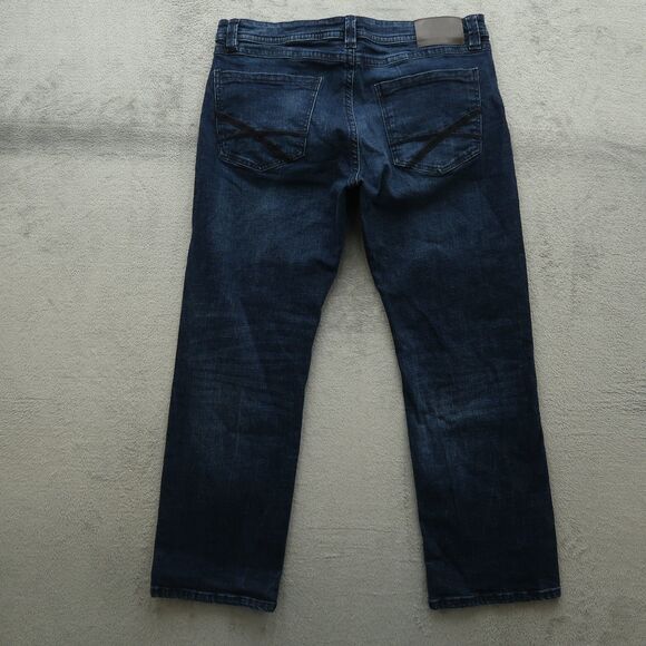 TK AXEL Jeans Mens Size 36x32 Blue Slim Bootcut Stretch Denim Pants Dark Wash - Picture 9 of 16